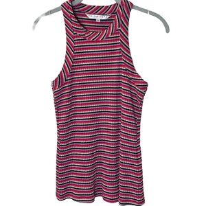 Trina Turk Tank Top Women's Small Multicolor stripe Racerback Halter Classic